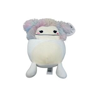 Kellytoy Squishmallows Zaylee the Bigfoot 8 Inch White Rainbow Plush